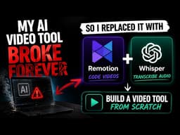 My AI Video Tool Broke Forever, So I Replaced It With Remotion + Whisper