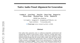 Native Audio-Visual Alignment for Generation