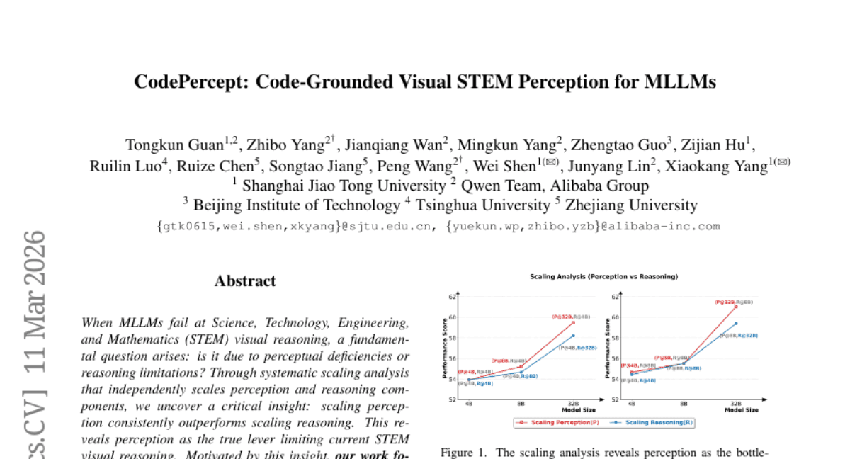 CodePercept: Code-Grounded Visual STEM Perception for MLLMs