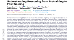 Understanding Reasoning from Pretraining to Post-Training