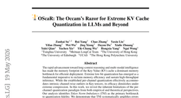 OScaR: The Occam's Razor for Extreme KV Cache Quantization in LLMs and Beyond