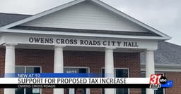 Community shows support over proposed property tax in Owens Cross Roads