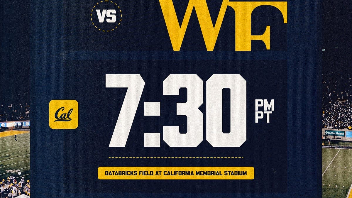 Cal v. Wake Forest College Football 2026 Kick-Off Time Announced