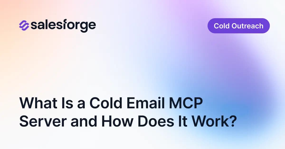 Cold Email MCP Server: What It Is and How It Works