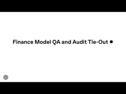 Update and audit a finance model in Excel with ChatGPT