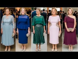 Sophisticated Midi Length Mother Of The Groom Dresses: MOG Dress Lookbook for Petite Moms