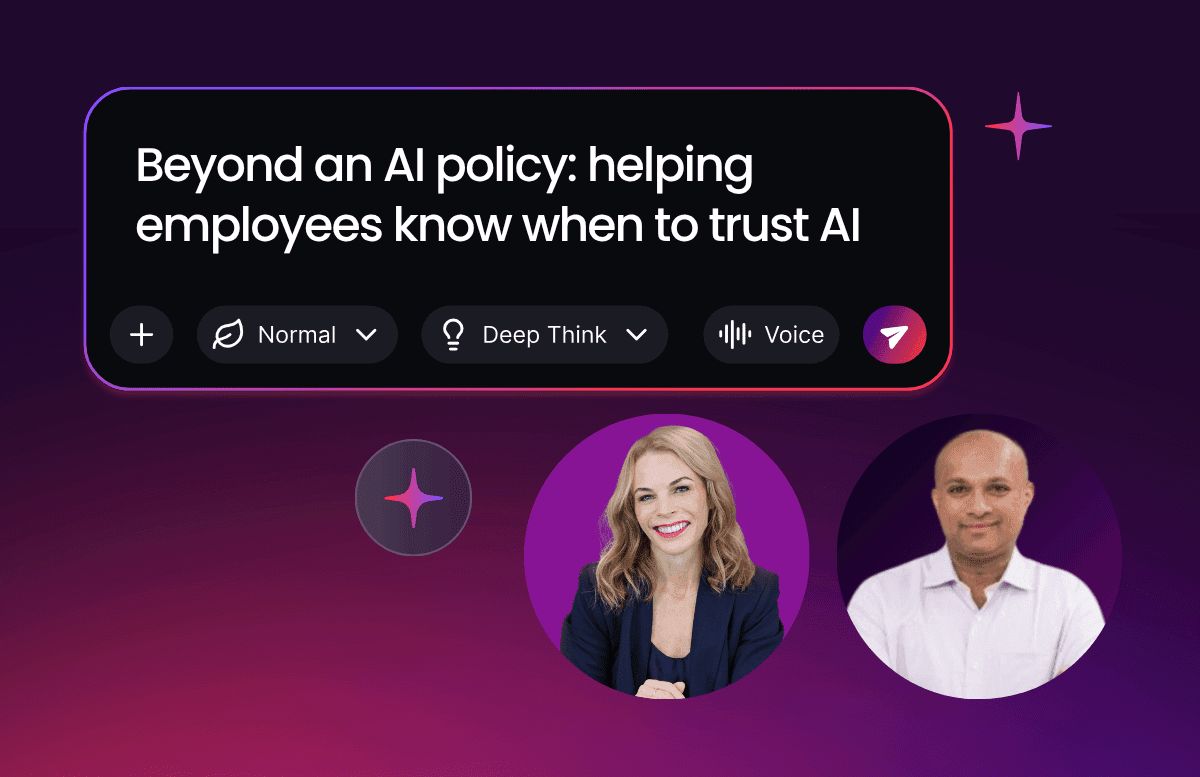 Beyond an AI policy: helping employees know when to trust AI