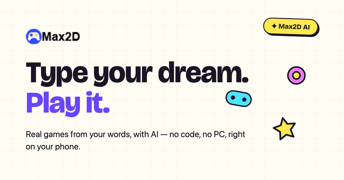 Text-to-Game AI: Type a Sentence, Get a Playable Game