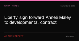 Liberty sign forward Anneli Maley to developmental contract