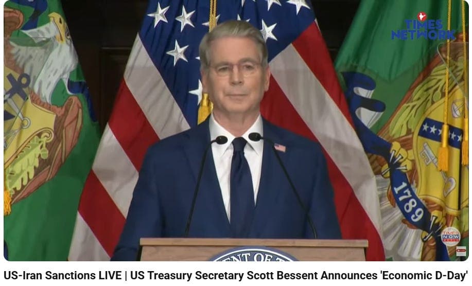 US Treasury Secretary Bessent Unveils Crushing ‘Operation Economic Outcast’ Sanctions Targeting 5 of Iran's 'Most Vital Lifelines'