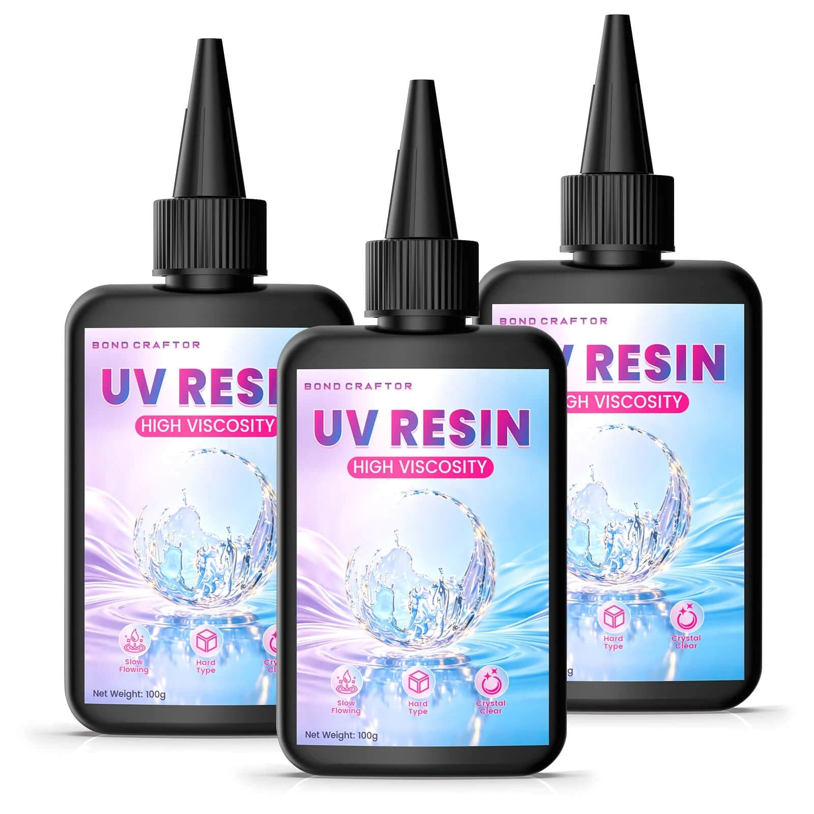 High Viscosity UV Resin Kit ,Crystal Clear, For Jewellery Making