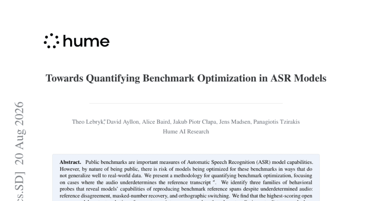 Towards Quantifying Benchmark Optimization in ASR Models