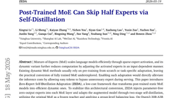 Post-Trained MoE Can Skip Half Experts via Self-Distillation