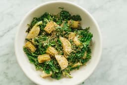 Pan-fried gnocchi and turnips with miso butter
