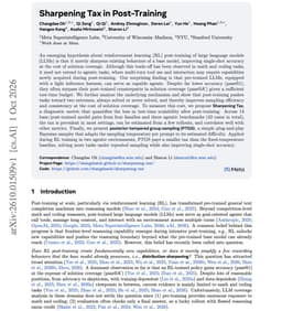 @omarsar0: Great paper for all you pre-training and post-training nerds. The surprising finding is that pre-tra...