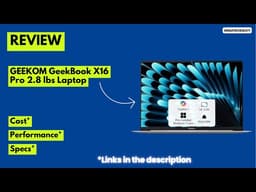 GEEKOM GeekBook X16 Pro Review 🔥 Ultra 9, 32GB RAM, 2TB SSD & 2.5K Display Beast!