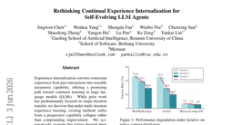 Rethinking Continual Experience Internalization for Self-Evolving LLM Agents