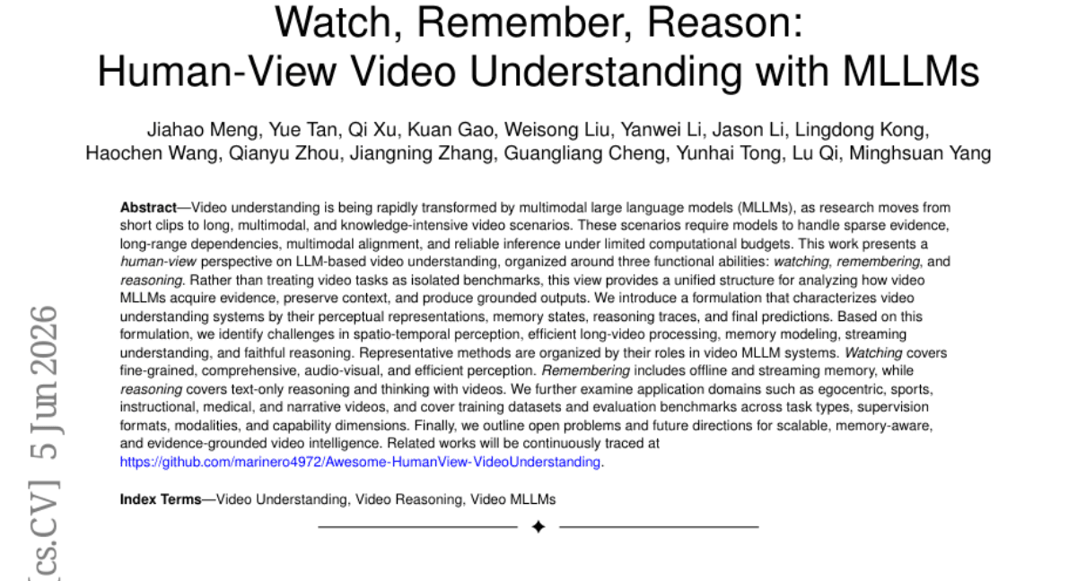Watch, Remember, Reason: Human-View Video Understanding with MLLMs