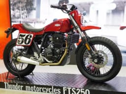 Thunder Motorcycles unveils its new trucker, the Thunder FTS250!　Looks great on the street and is light on its feet! Tokyo MC Show