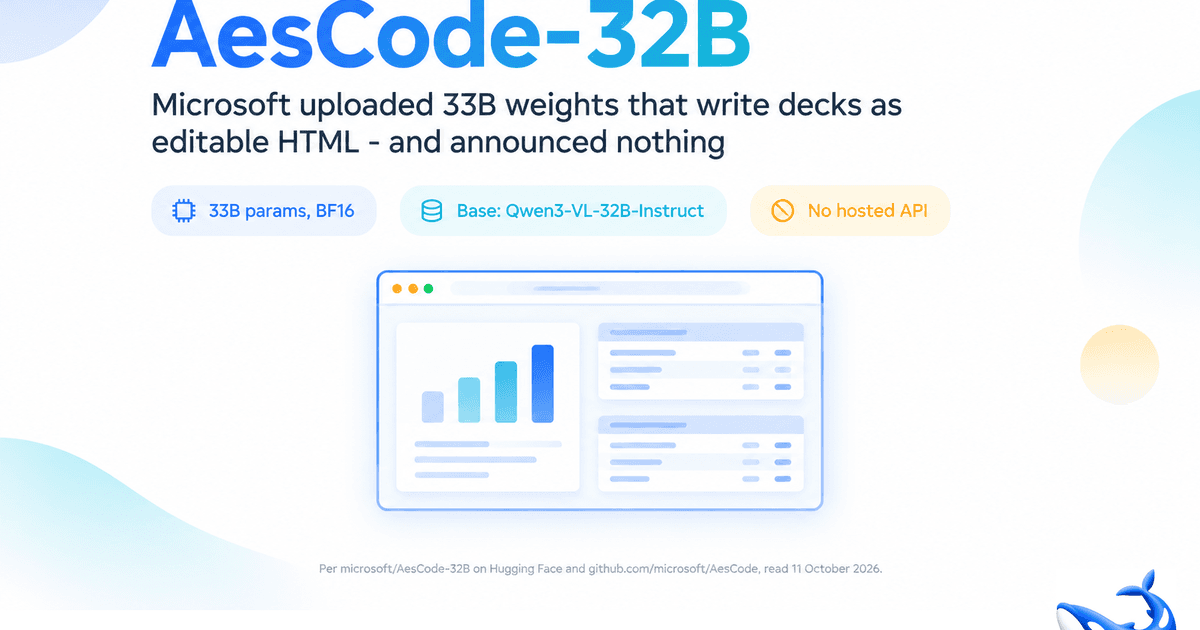 AesCode-32B: Microsoft's Unannounced 33B HTML Model