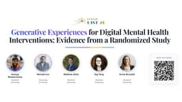 @Diyi_Yang reposted: Our paper "Generative Experiences for Digital Mental Health Interventions: Evide...