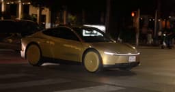 Tesla Cybercab Spotted Driving Unsupervised at Night in ...