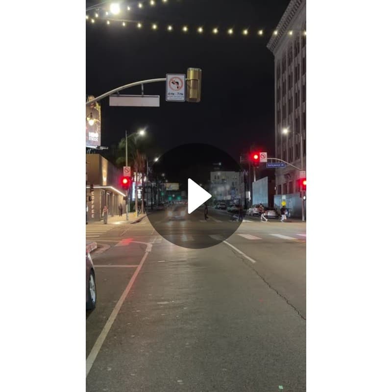 Nighttime Street Stunt Biker in Los Angeles