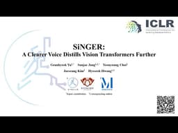 [ICLR 2026] SiNGER: A Clearer Voice Distills Vision Transformers Further