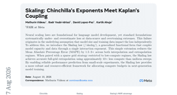 Skaling: Chinchilla's Exponents Meet Kaplan's Coupling