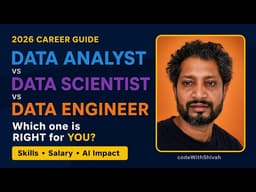 Data Analyst vs Data Scientist vs Data Engineer 2026 — Which is RIGHT for You? #datascience