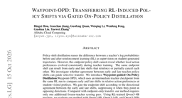 Waypoint-OPD: Transferring RL-Induced Policy Shifts via Gated On-Policy Distillation