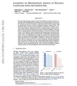 @omarsar0 reposted: NEW paper from Sakana AI (ICLR 2026).

A 7B Conductor model just hit SOTA on GPQ...