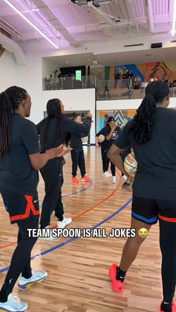 @WNBA: All that work and what did it get me 🤣

Team Spoon is pulling from half!

#WNBAAllStar | @ATT https:...