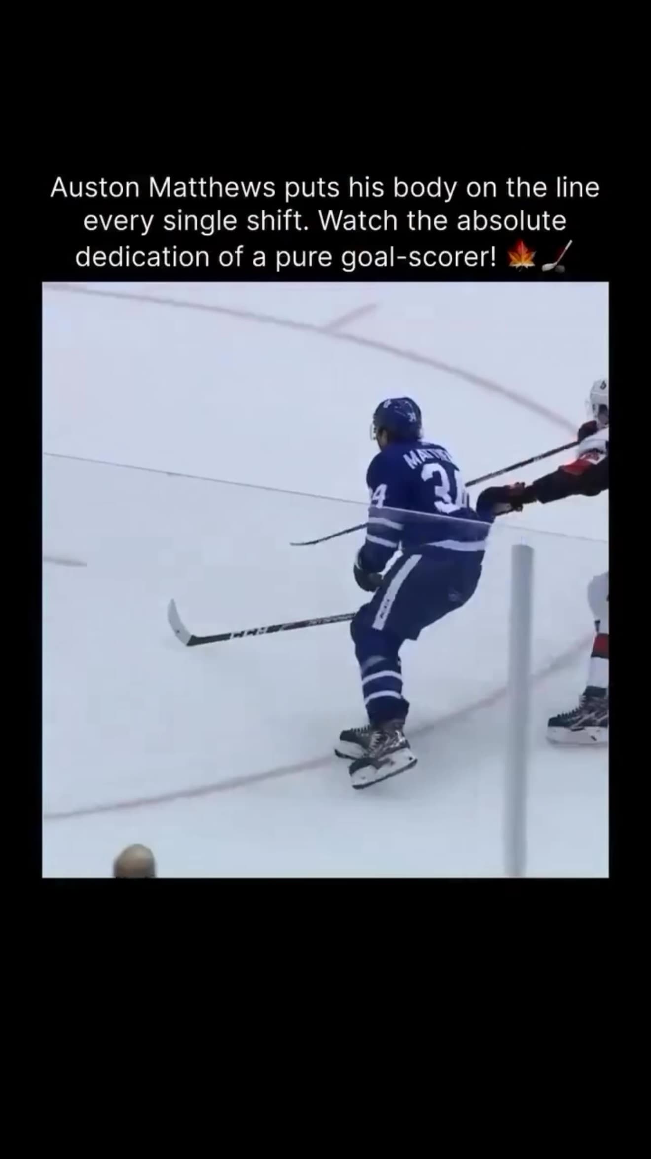 Auston Matthews puts his body on the line every single shift. Watch ...