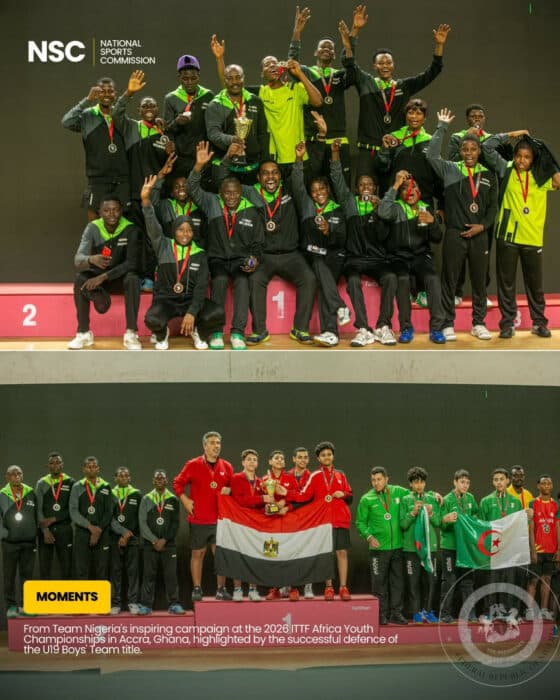Nigeria Retain U-19 Boys' Team Title At 2026 ITTF Africa ...