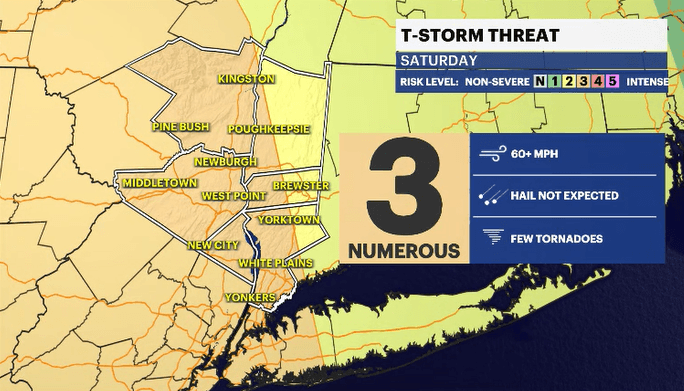 Smoke & strong storms expected today in the Hudson Valley