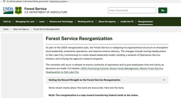 White House Confirms Forest Service Dismantling in Rebuttal
