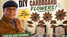 Easy Cardboard Flower DIY 🌸 | Budget-Friendly Home Decor