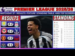 EPL Matchday 37 Results & Fixtures  today| TITLE RACE | Golden Boot Update  | Latest Points Table