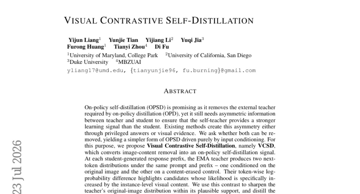 Visual Contrastive Self-Distillation