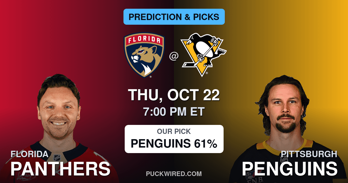 Panthers vs Penguins Prediction & Picks — Oct 22, 2026