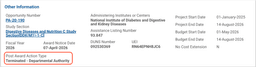 NIH and AHRQ Grant Disruption Methodology