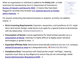 @suhail: If Chinese AI gets added to the entity list it's going to be hard for any American corporation to us...