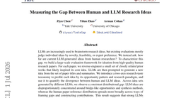 Measuring the Gap Between Human and LLM Research Ideas