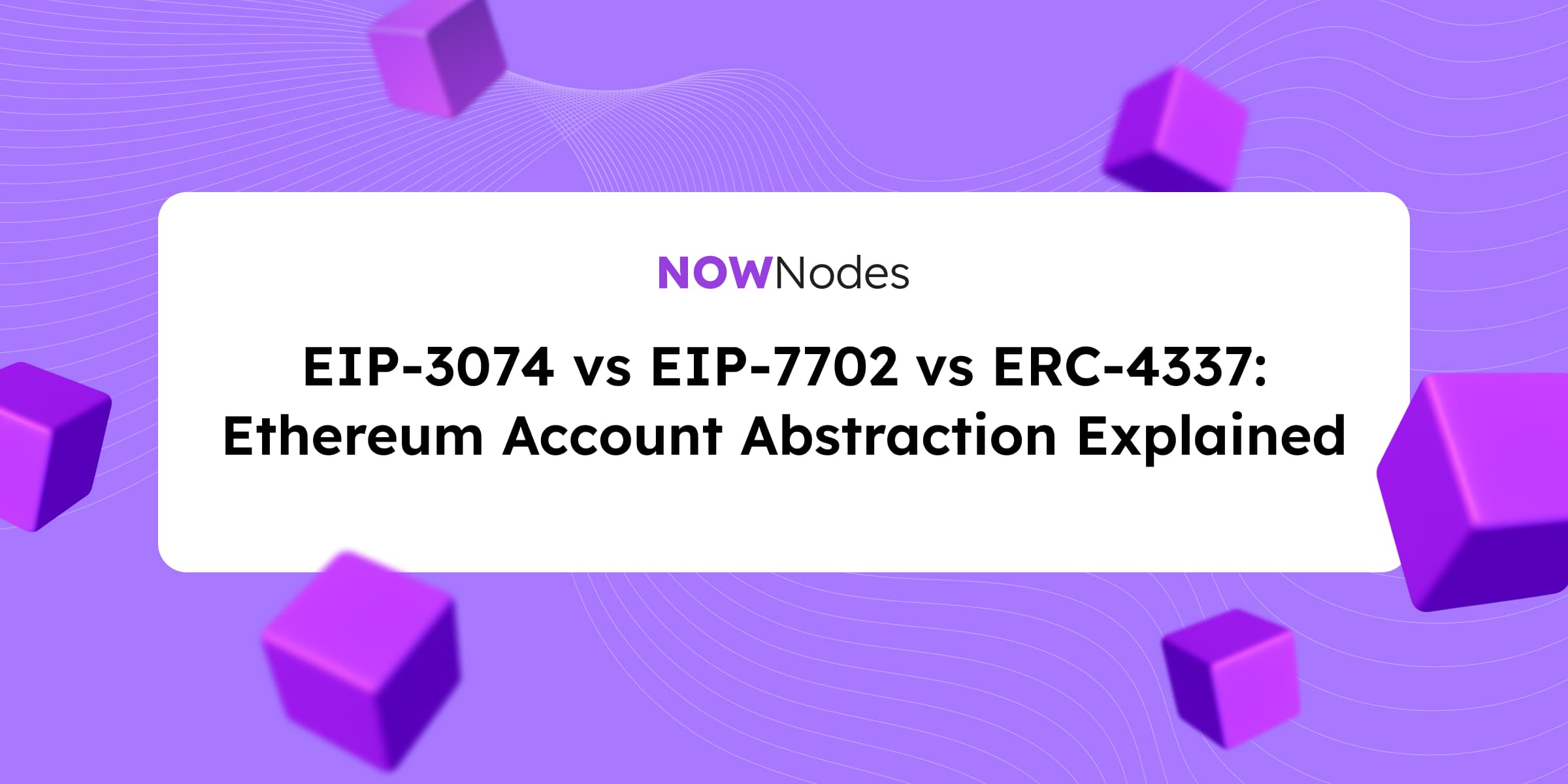 Ethereum Account Abstraction: 3074, 7702 & ERC-4337 ...