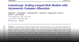 Paper page - LatentLoop: Scaling Looped MoE Models with Asymmetric Compute Allocation
