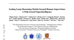 Scaling Large Reasoning Models beyond Human Supervision: A Path toward Superintelligence