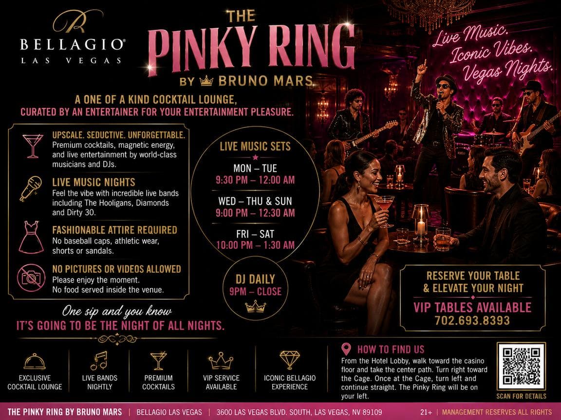 Live Music Nights at The Pinky Ring by Bruno Mars