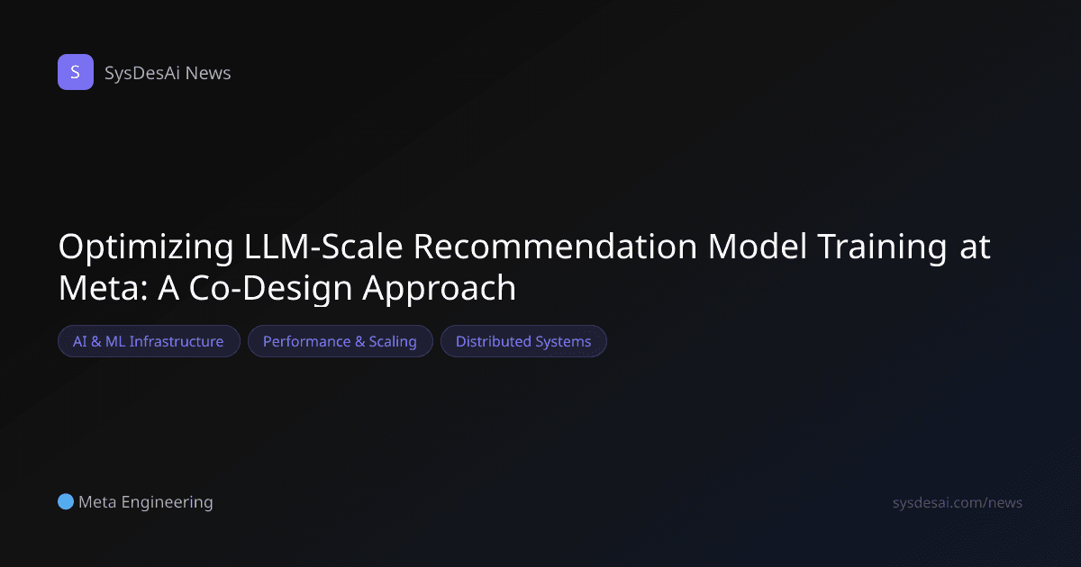 Optimizing LLM-Scale Recommendation Model Training at ...