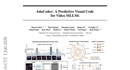 AdaCodec: A Predictive Visual Code for Video MLLMs